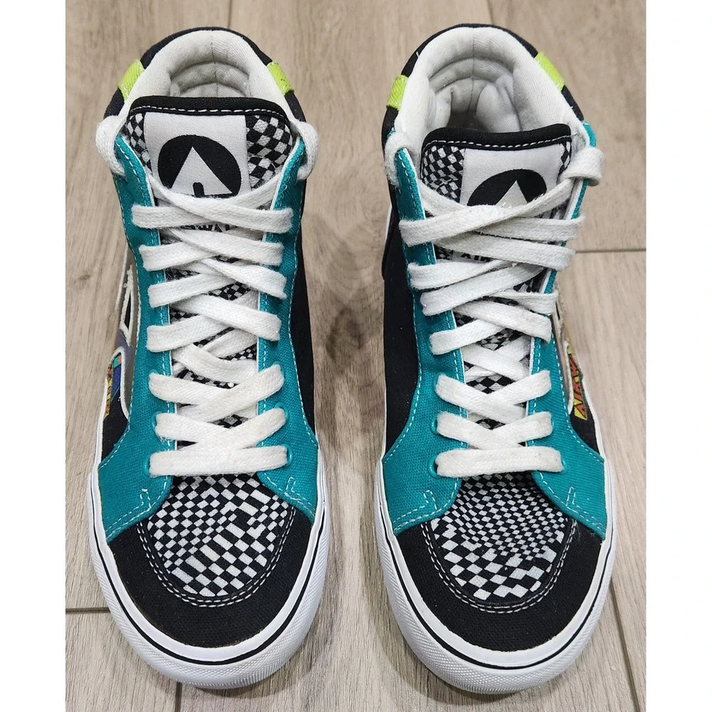 Airwalk Aurora2-J Ollie High Top Sneakers‎ Checkered Graphic Print Men's 6.5